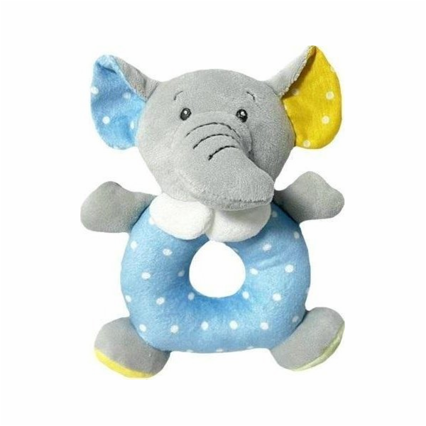 TULILO Chrastítko Slon 18 cm barevné