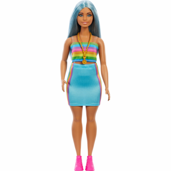Mattel Panenka Barbie Fashionistas s dlouhými modrými vlasy