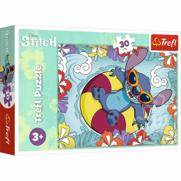 Trefl Puzzle 30 dílků Lilo a Stitch na dovolené