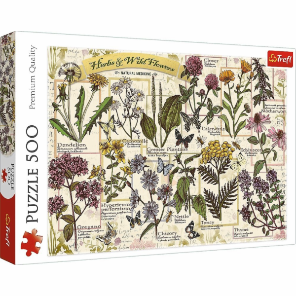 Trefl Puzzle 500 dílků Herbář léčivých bylin