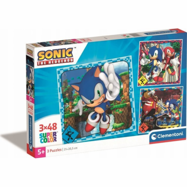 Clementoni Puzzle 3x48 dílků Sonic