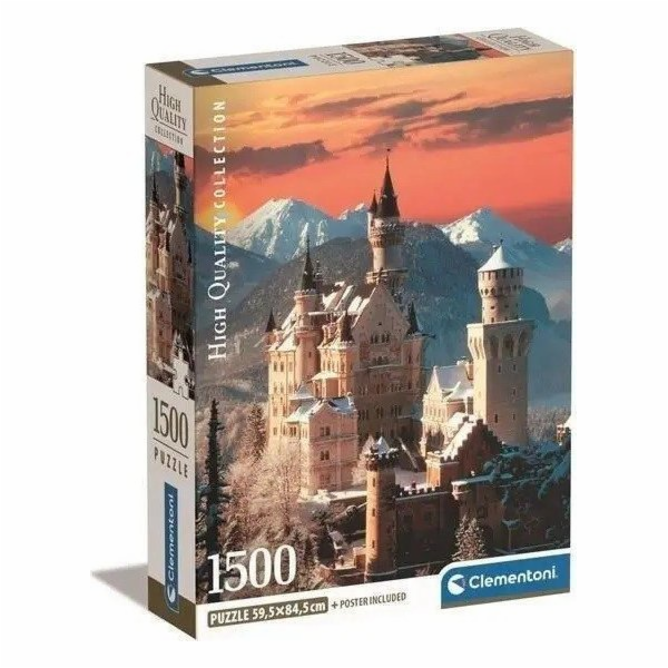 Clementoni Puzzle 1500 dílků Kompaktní Neuschwanstein