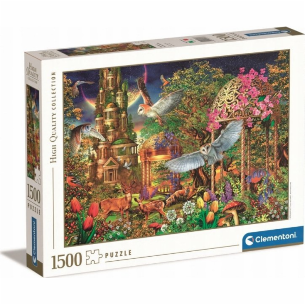 Clementoni Puzzle s motivem lesní fantasy zahrady, 1500 d...