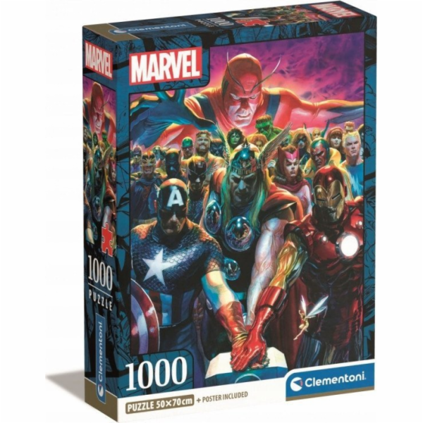 Clementoni Puzzle 1000 dílků Kompaktní Marvel The Avengers
