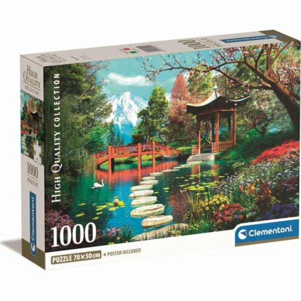 Clementoni 1000dílné kompaktní puzzle Fuji Garden