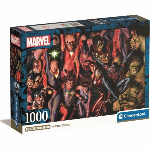 Clementoni Puzzle 1000 dílků Kompaktní Marvel The Avengers