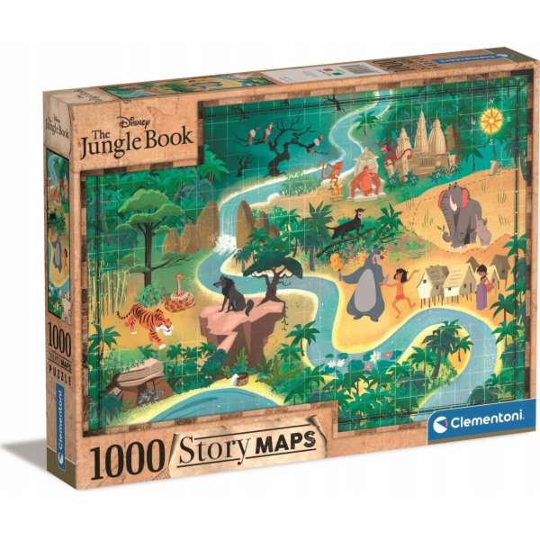 Clementoni Puzzle z 1000 dílků s mapou příběhu a knihou d...