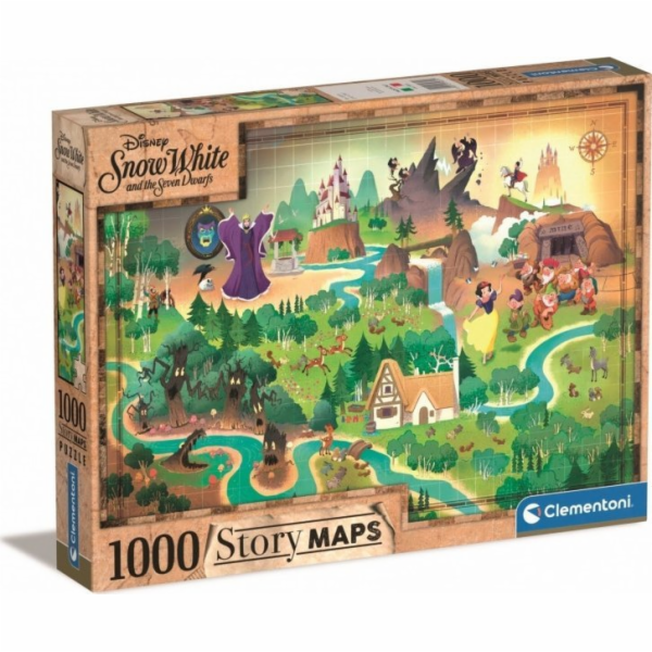 Clementoni Puzzle 1000 dílků Mapy s příběhy Sněhurka