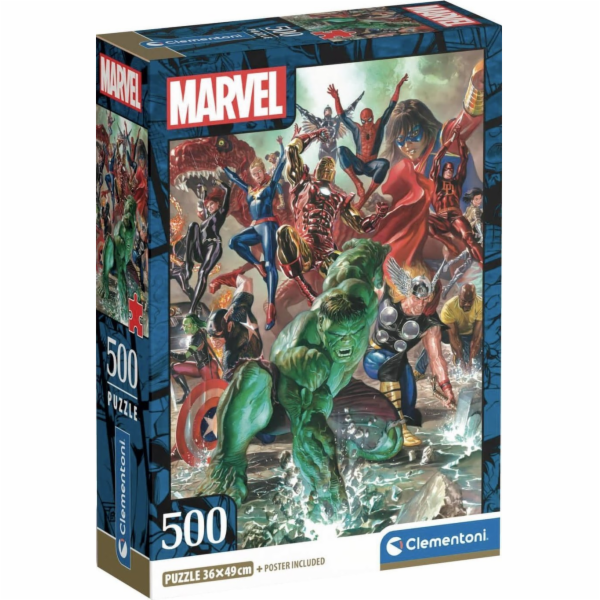 Clementoni Puzzle 500 dílků Kompaktní Avengers