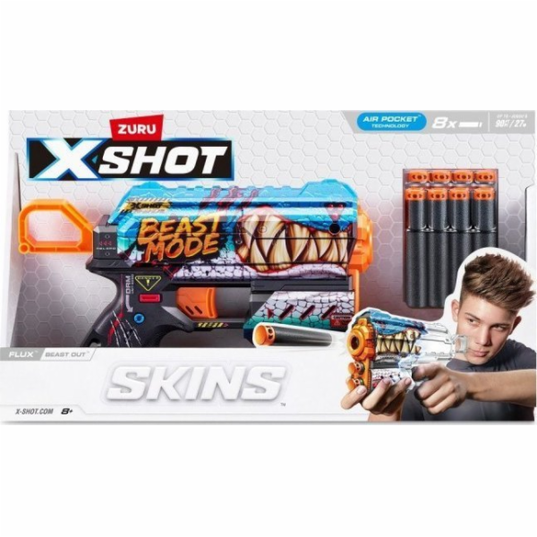 ZURU X-Shot SKINS FLUX Launcher (8 šipek) Beast Out