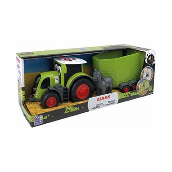 MALIK Traktor Claas s koňským přívěsem Šťastní lidé