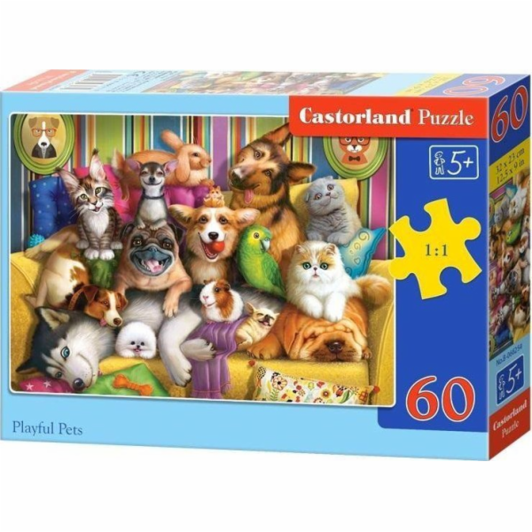 Castor Puzzle 60 dílků Šťastná zvířata