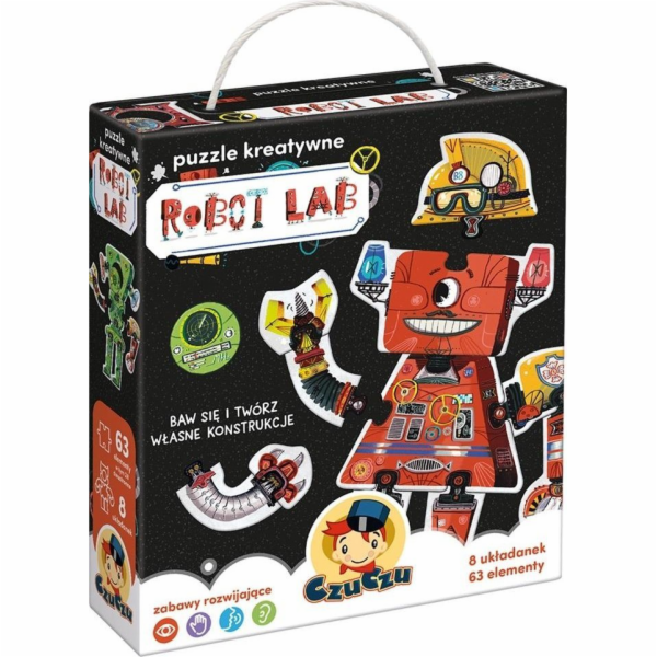 CzuCzu Kreativní puzzle 63 dílků - Robot Lab