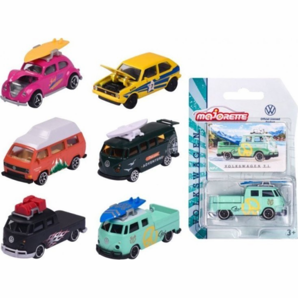 Majorette Volkswagen originální prémiové vozidlo 6 typů