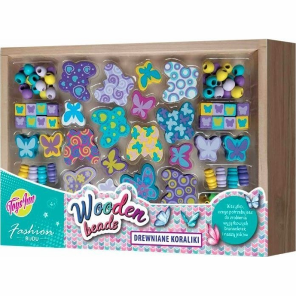Stnux Dřevěné korálky velké MOTÝLI