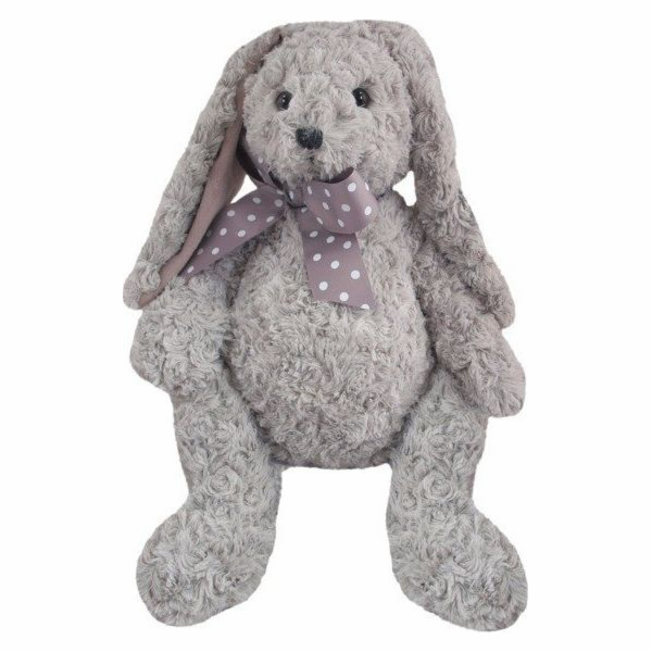 Beppe Plyšová hračka Králík Carmen s mašlí 20 cm šedá