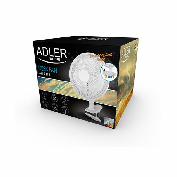 Adler Ventilátor 15 cm s klipem a podstavcem AD 7317