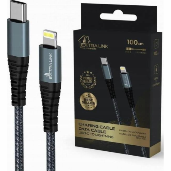 Extralink Kabel Smart Life s konektorem USB-C na USB-C, 1...