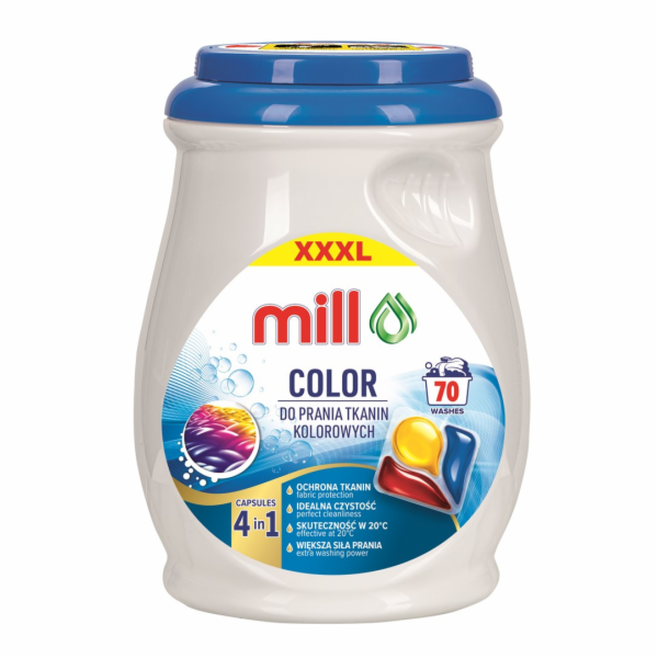 MILL PROFESSIONAL 3-komorové barevné mycí kapsle 70 ks.