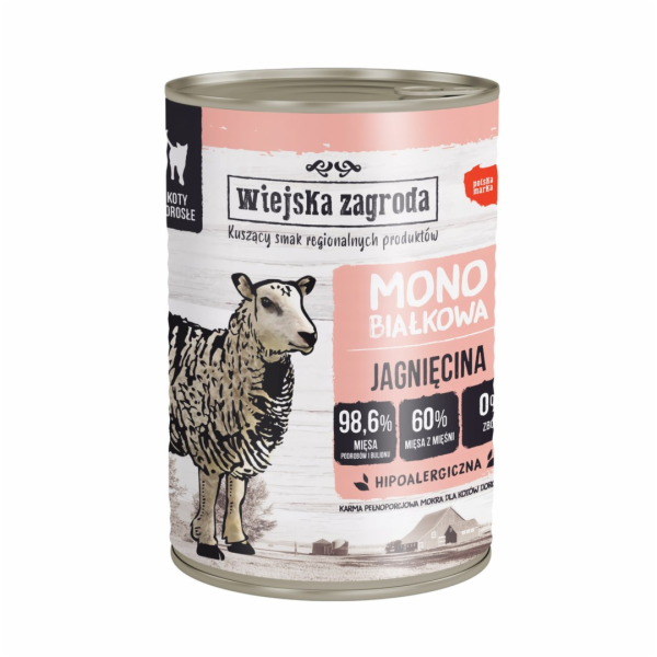WIEJSKA ZAGRODA Monoprotein Lamb - mokré krmivo pro kočky...