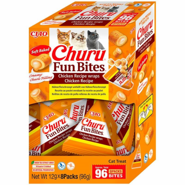 INABA Churu Fun Bites Chicken - pamlsek pro kočky - 8x12g
