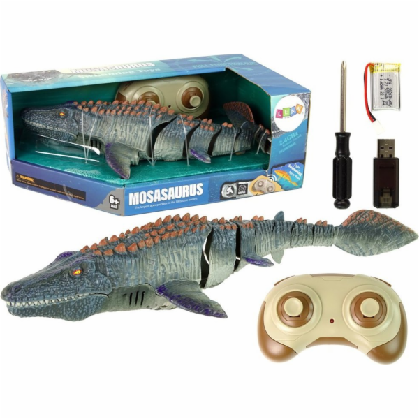 LeanToys Dálkově ovládaný mořský mozasaurus plavecký na d...