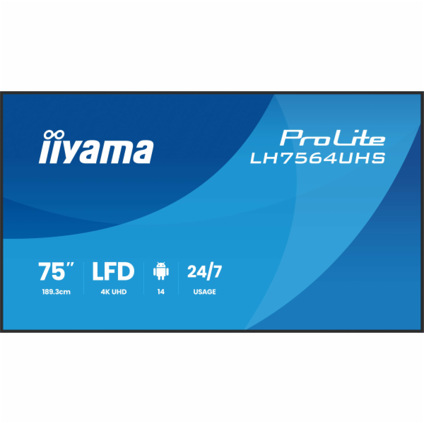 iiyama ProLite LH7564UHS-B1AG - 75" Třída úhlopříčky (74....