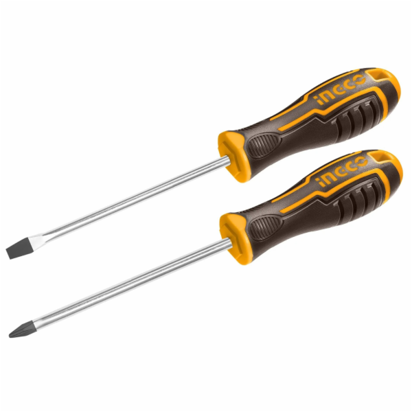 Ingco HKSD0248 Šroubovák plochý+křížový sada 2ks CrV
