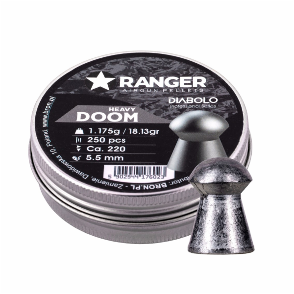 Śrut 5,5 mm RANGER Diabolo Doom Heavy płaski 250 szt. 1,1...
