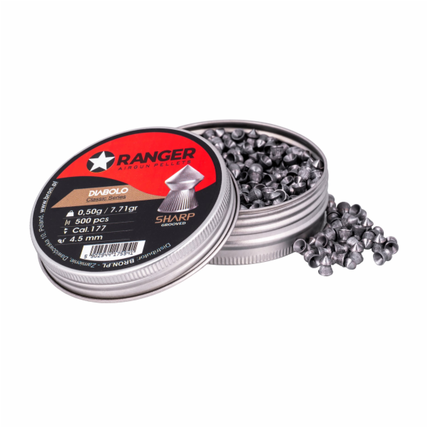 Śrut 4,5 mm RANGER Diabolo Classic Sharp Grooved szpic mo...