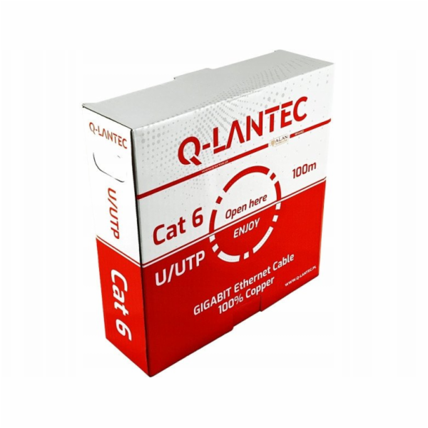 Q-Lantec Síťový kabel U/UTP kat. 6, kroucená dvojlinka, P...