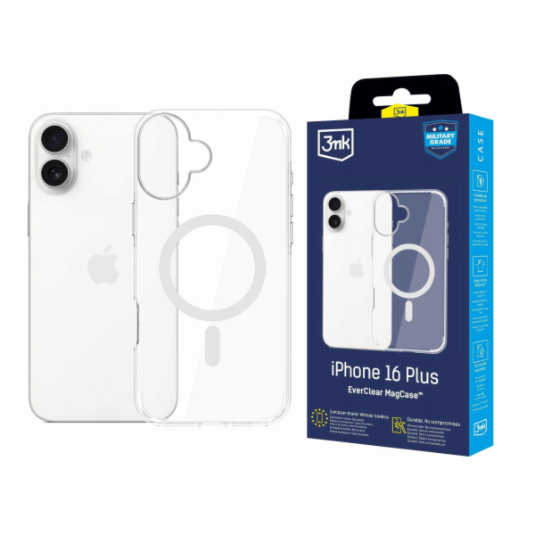 3MK Pouzdro EverClear MagCase pro Apple iPhone 16 Plus
