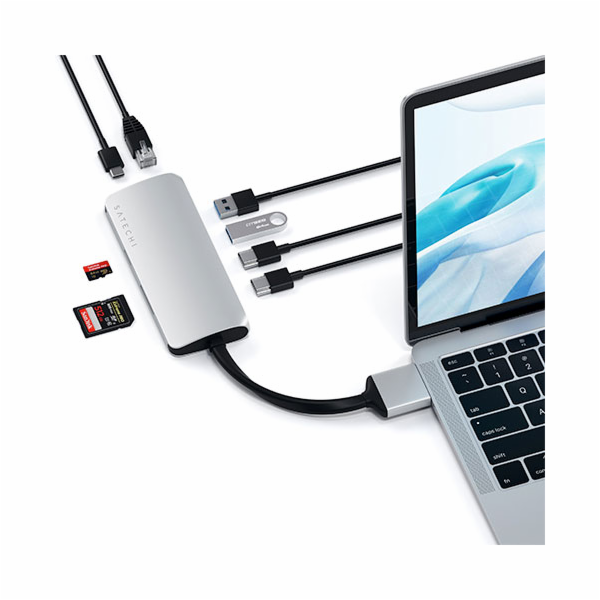 Satechi Multimedia Station/Replicator USB-C adaptér (ST-T...