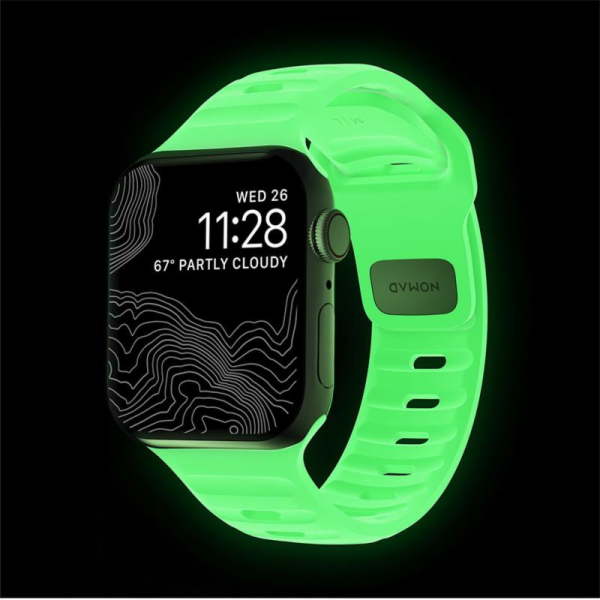 Nomad Nomad Sport Strap, Glow 2.0 – Apple Watch 9/8/7 (41...