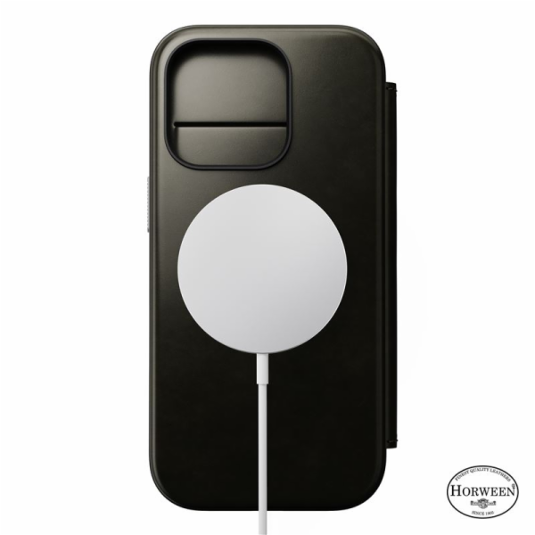 Nomad Kožené pouzdro Nomad, zelený chrom - iPhone 16 Pro