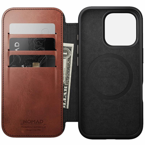 Nomad pouzdro Modern Leather Folio Magsafe Horween pro iP...