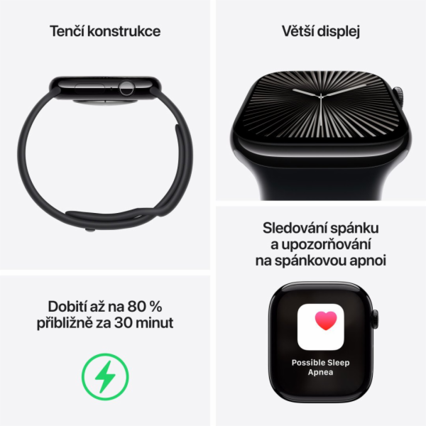 Apple Watch S10/46mm/Rose Gold/Sport Band/Plum