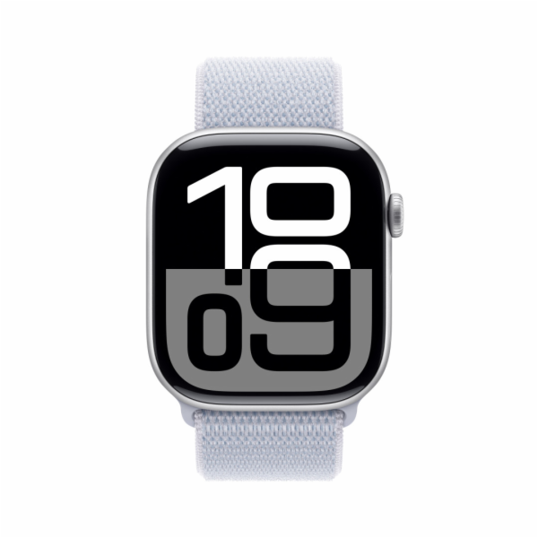 Apple Watch S10 Cell/46mm/Silver/Sport Band/Blue Cloud