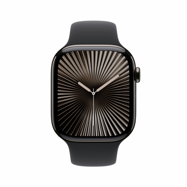 Apple Watch S10 Cell/46mm/Slate Grey/Sport Band/Black/-S/M