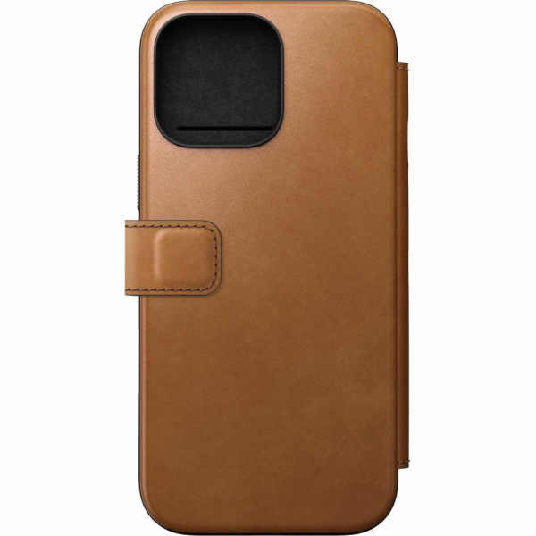Nomad Modern Leather Folio, anglická hnědá-C - iPhone 16 Pro