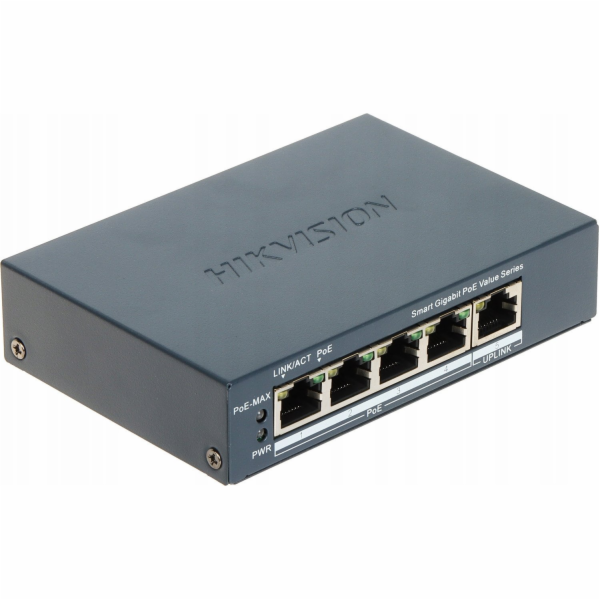 Hikvision DS-3E1505P-EI/M, 4 portový gigabitový, Smart Po...
