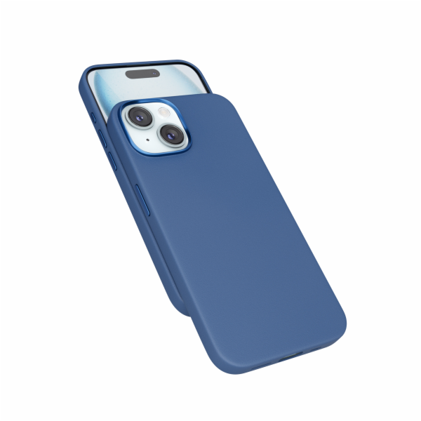 Epico Mag+ Leather Case iPhone 15 Plus - modrá