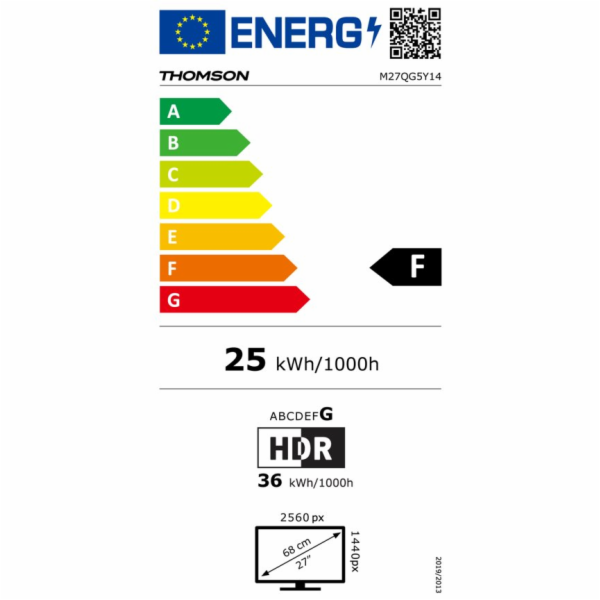 Thomson M27QG5Y14 - 27" QHD, IPS, 180Hz, 1ms, 350cd, 1000...