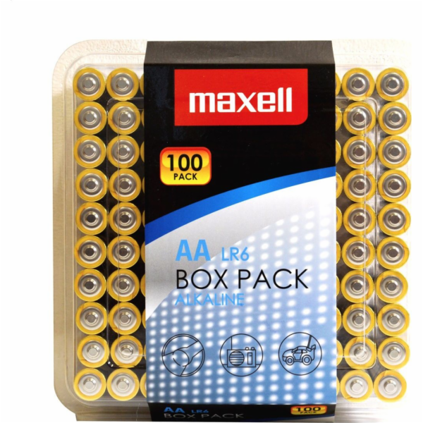 MAXELL Alkalická baterie AA LR6 100 ks. (10x10 ks)