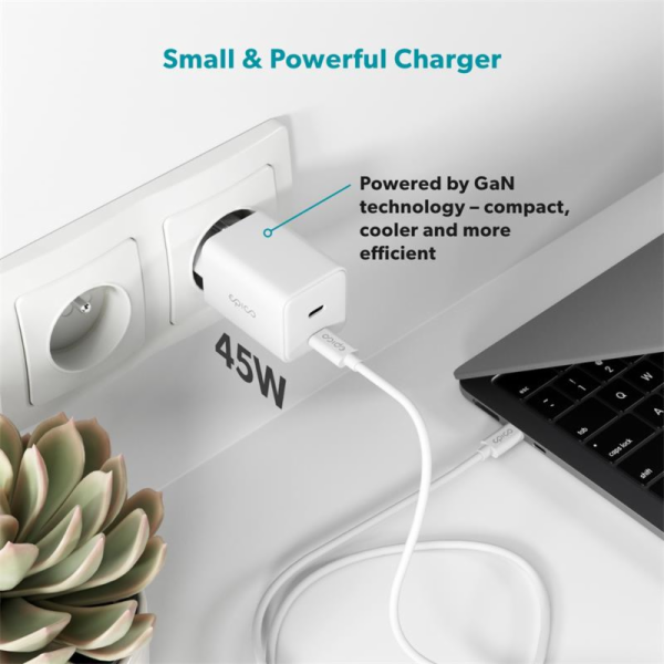iStores by Epico Ultraboost GaN 45W síťový adaptér EA45 s...