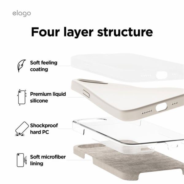 Elago kryt Silicone Case pro iPhone 16e - Stone