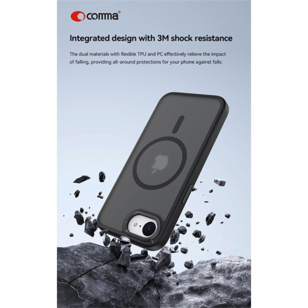 Comma kryt Joy Elegant Magnetic Case pro iPhone 16e - White