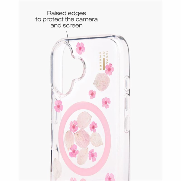 iDeal Fashion Clear Case MagSafe iPhone 16 Cherry Blossom