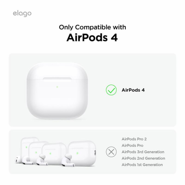 Elago Airpods 4 Silicone Hang Case - Medium Gray