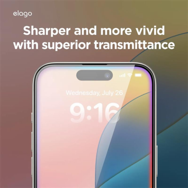 Elago ochranné sklo pro iPhone 16/15 - Crystal Clear